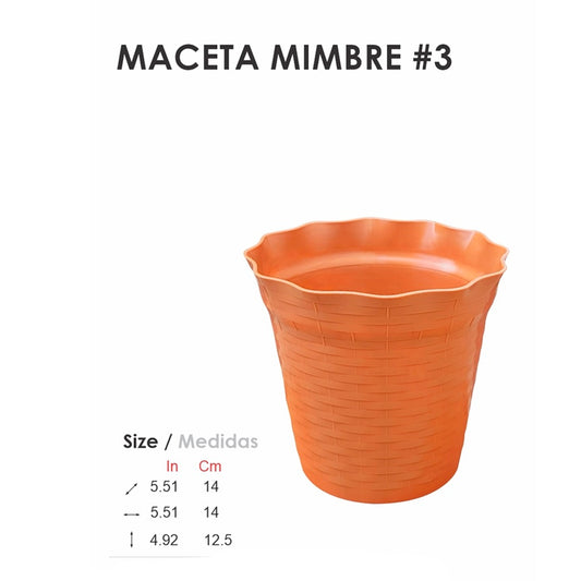 MACETA DE MIMBRE NO.